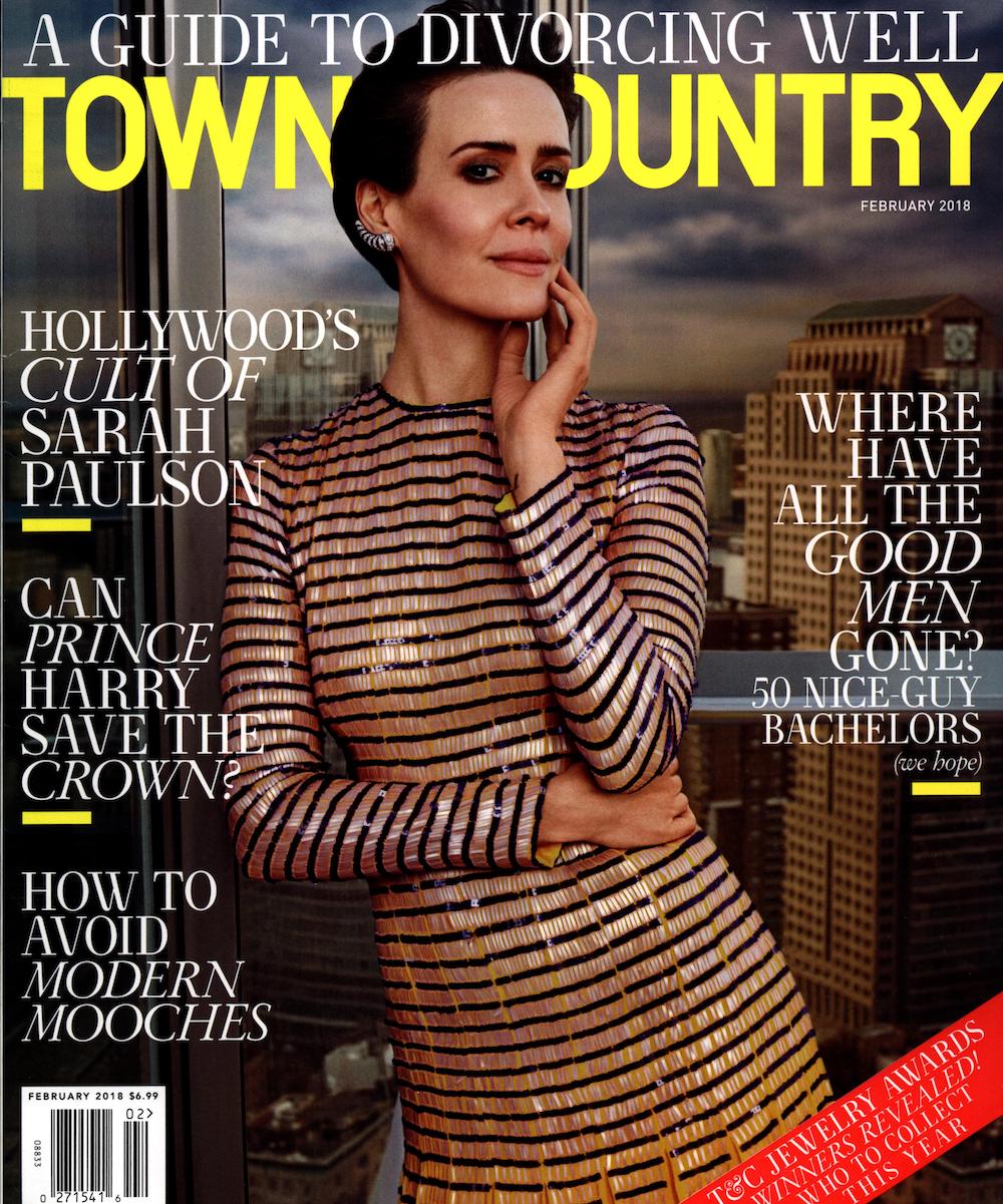Town and Country magazine cover Feb 2018