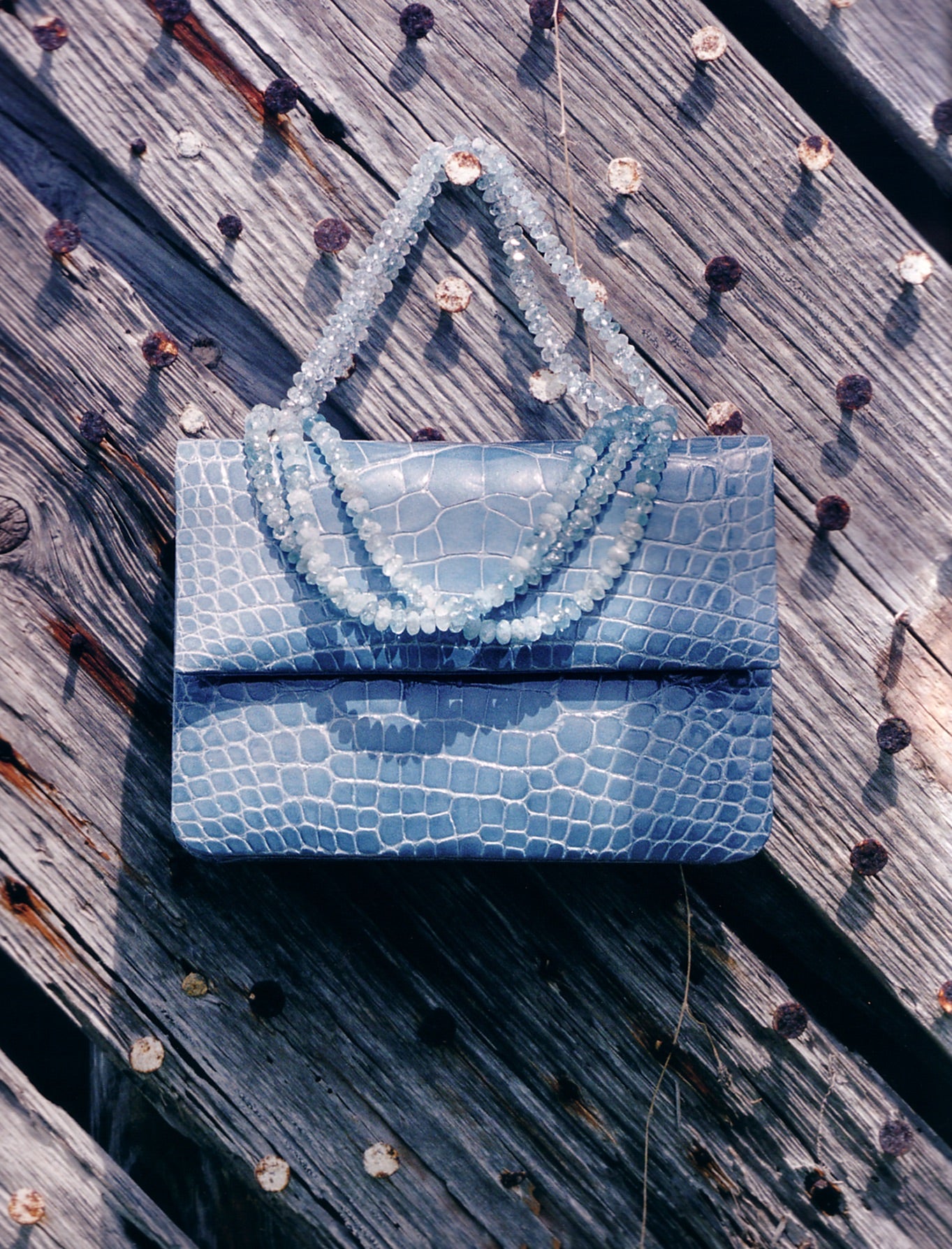 Blue Iconic Necklace Handbag by Darby Scott