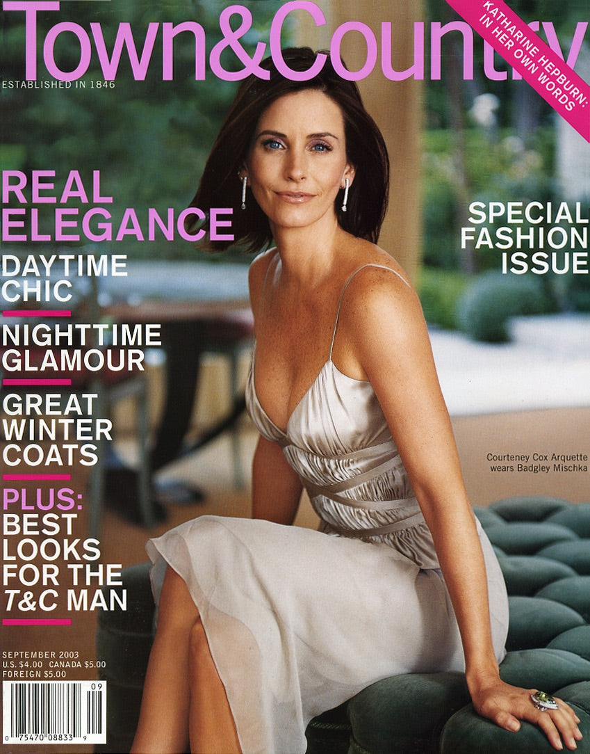 Courtney Cox Arquette on Cover of Town & Country September 2003