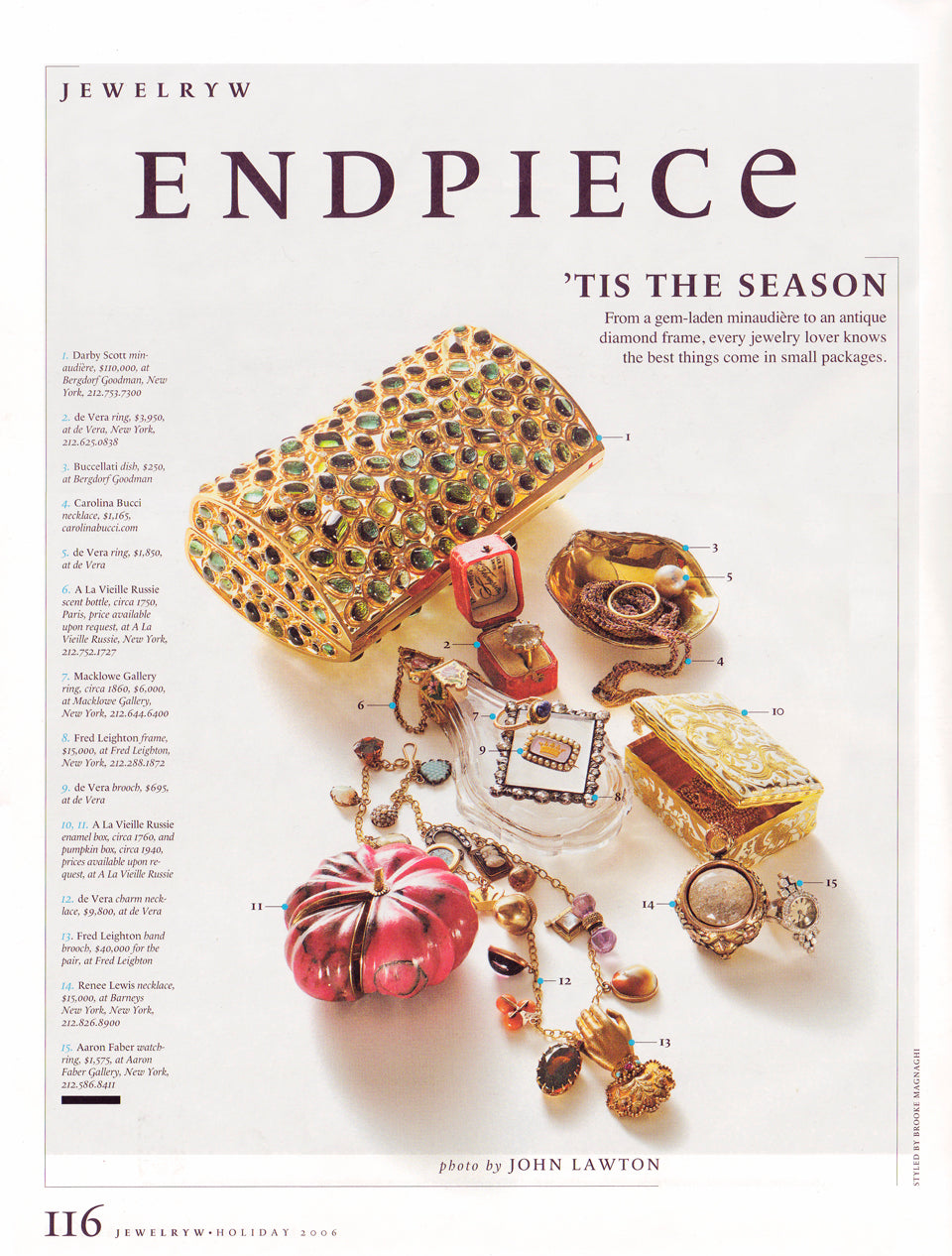 Tourmaline & Diamond Minaudiere by Darby Scott is presented in Jewelry W Magazine
