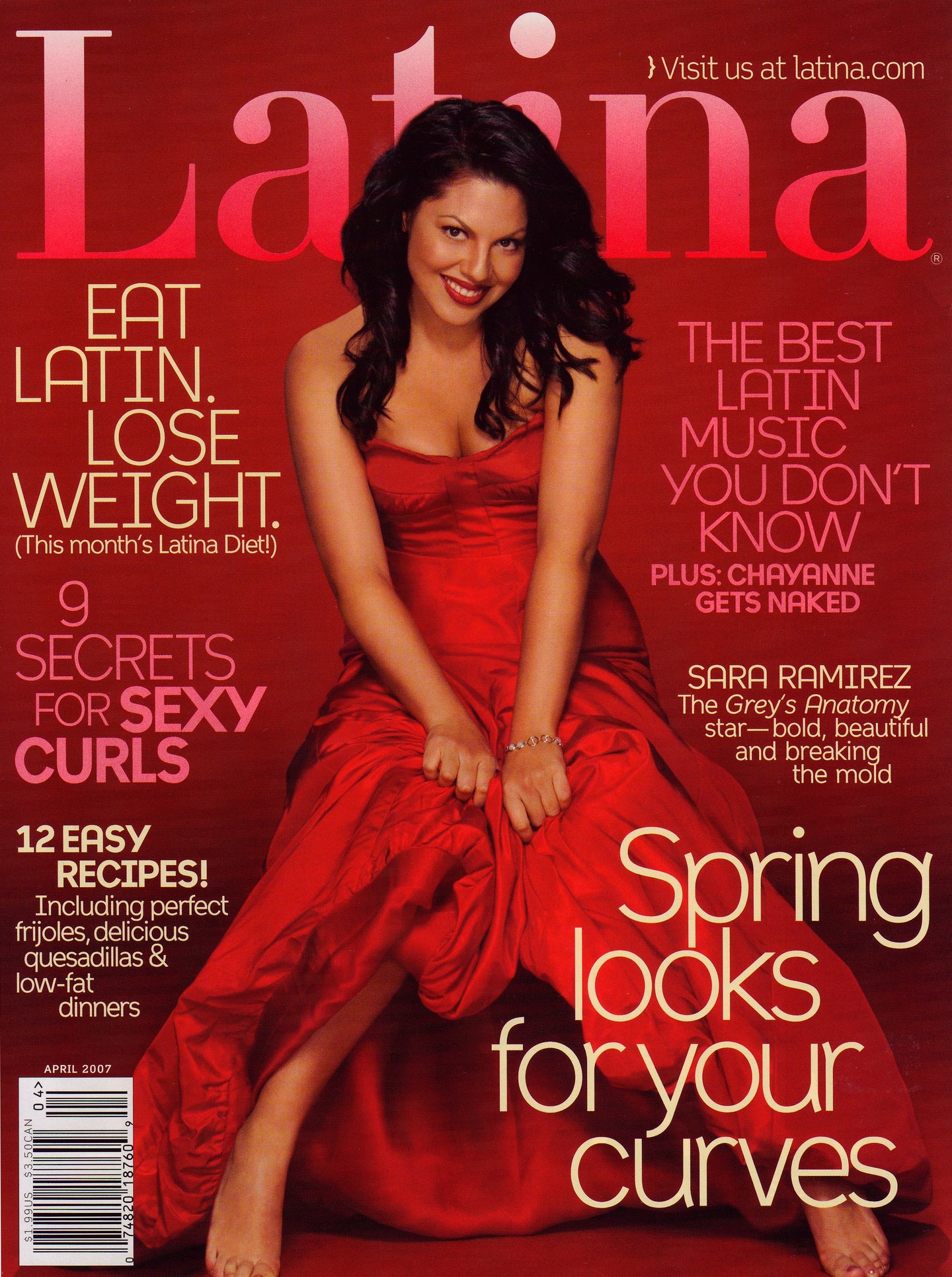 The Cover of Latina Magazine April 2007 with Sara Ramirez