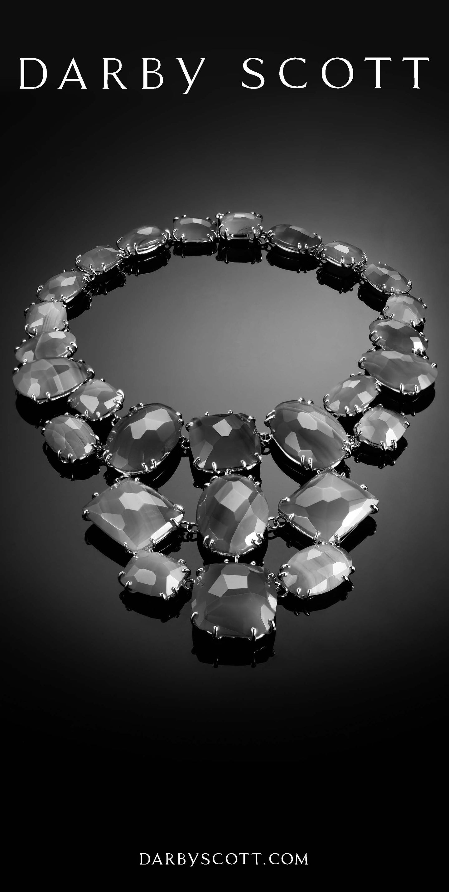 Agate Gemstone Bib Necklace by Darby Scott