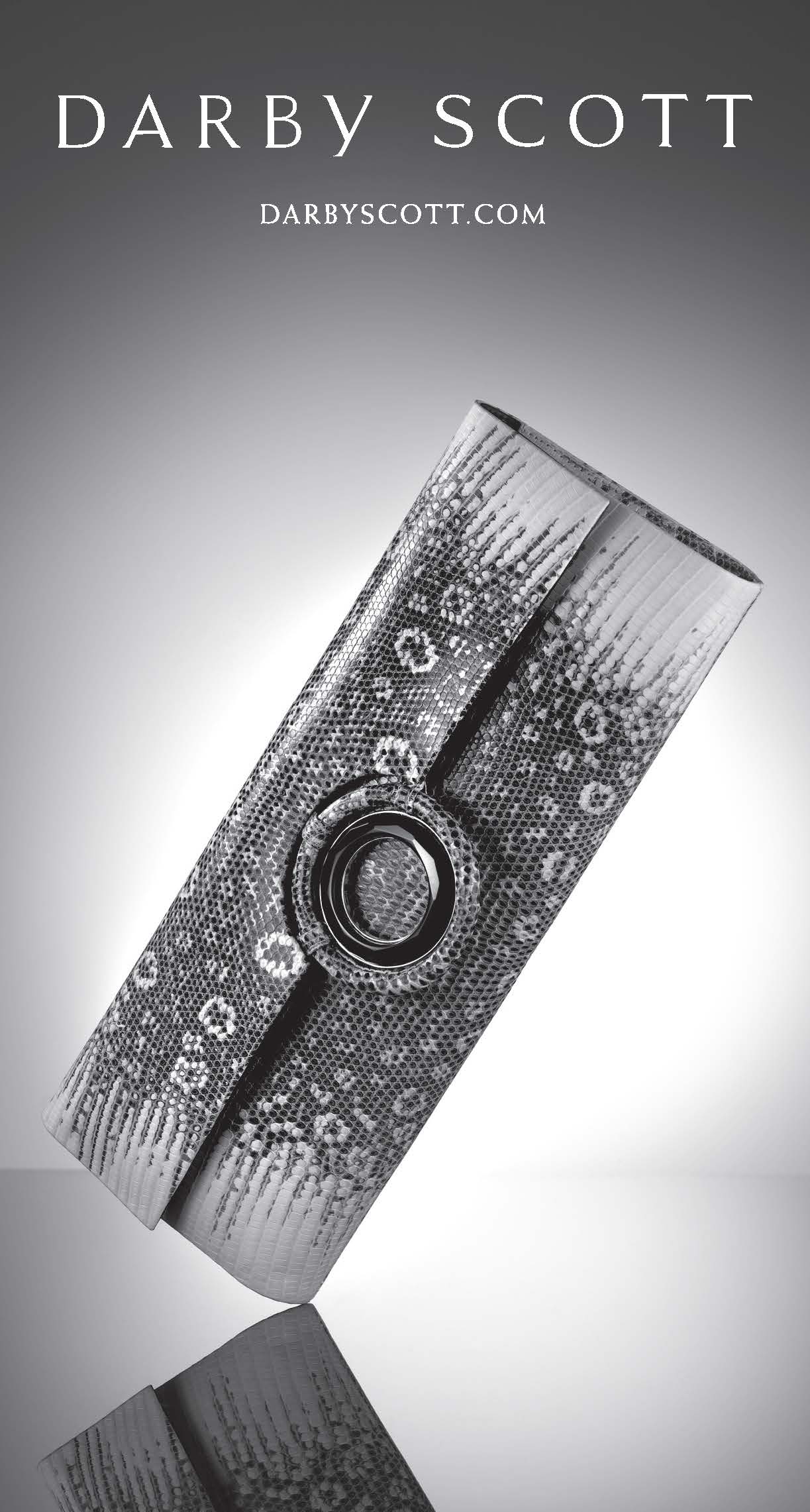 Grommet Roll Clutch in Ring Lizard by Darby Scott