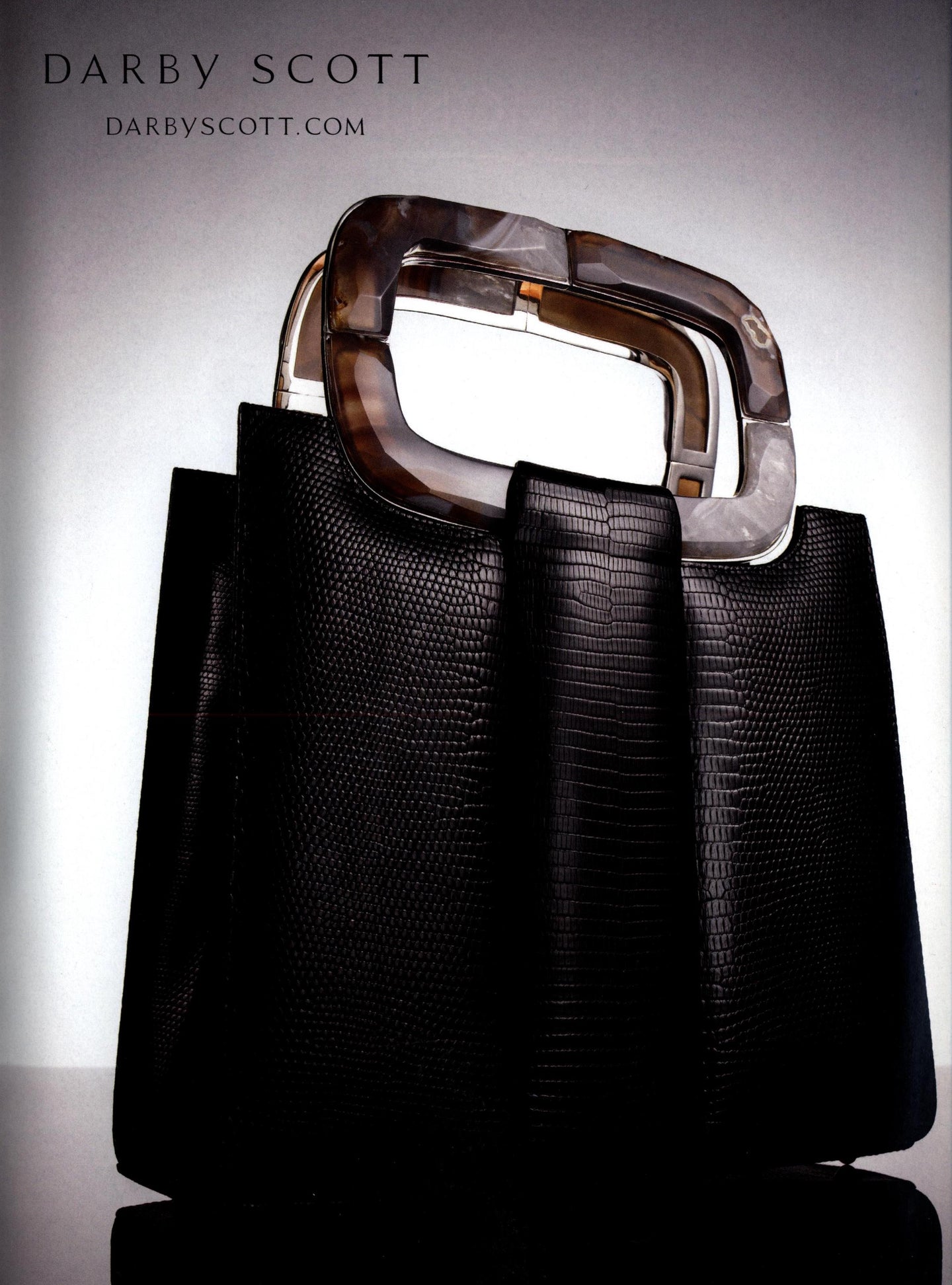Classic Darby Scott Heritage Tote with Faceted Agate Handles