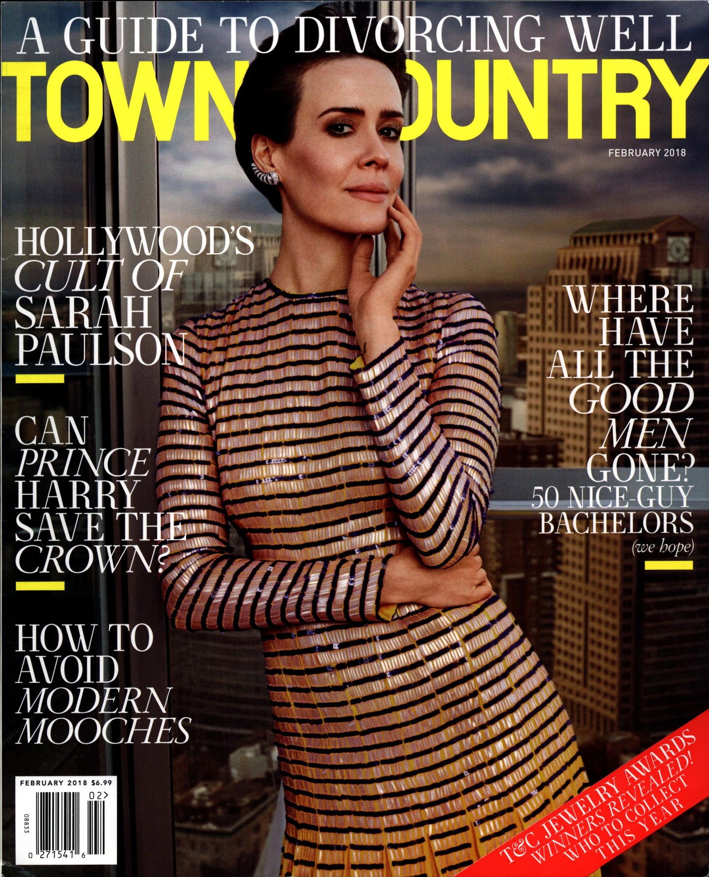 Cover of Town & Country Magazine Feb 2018 Issue