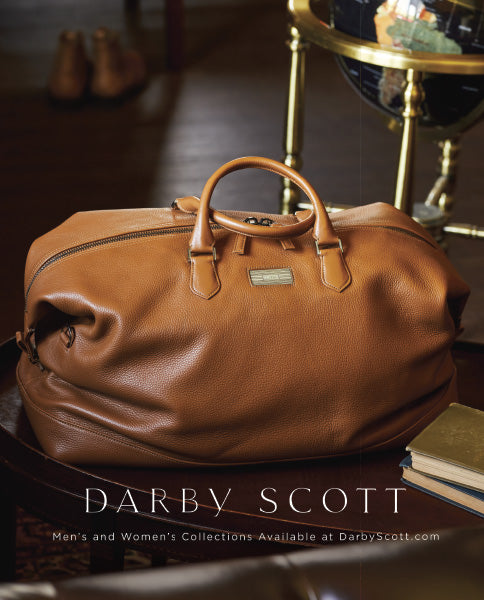 Cognac Leather Aspen Travel Duffle Bag by Darby Scott