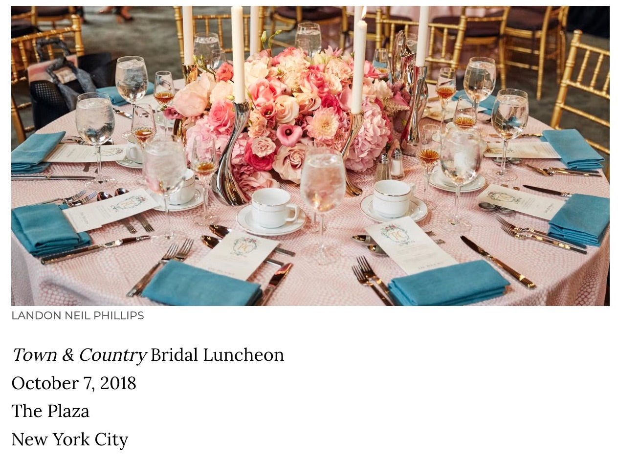 Elegant table setting with floral and candle centerpiece, at The Plaza, New York City - Photo Credit Landon Neil Phillips