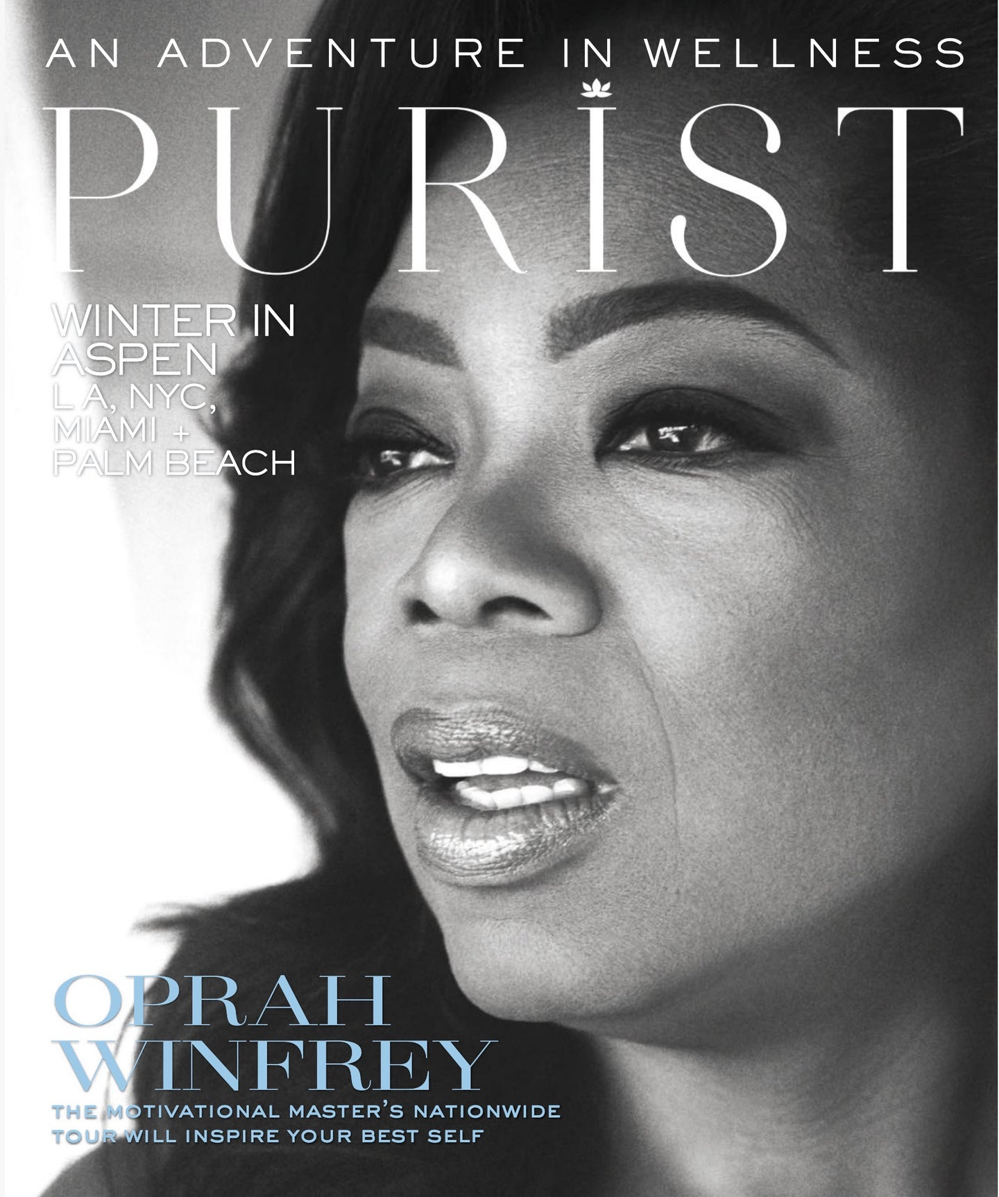 Oprah Winfrey on Cover of Purist Magazine holiday 2019