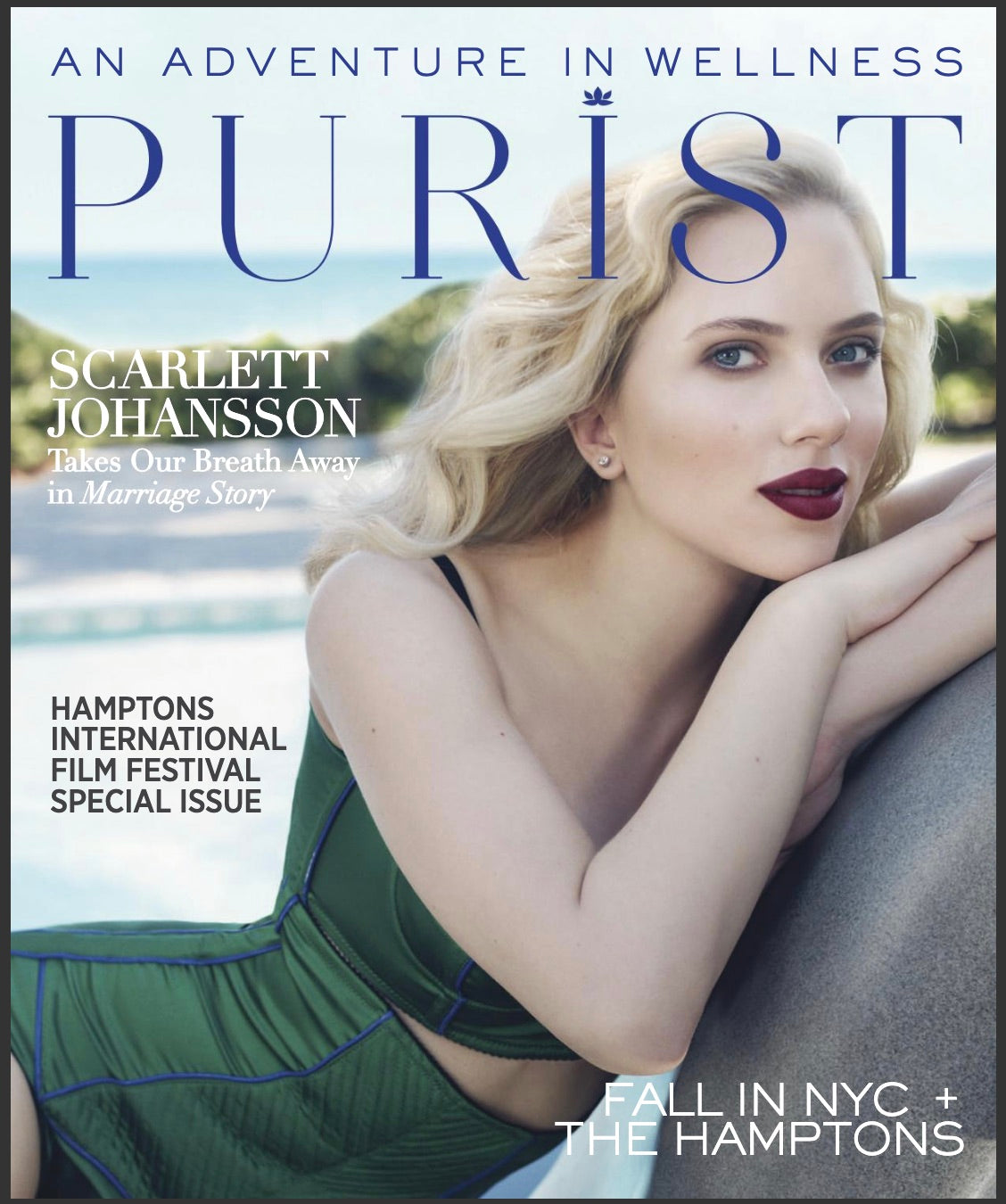 Scarlett Johansson on the cover of Purist Magazine, Spring 2021 Issue