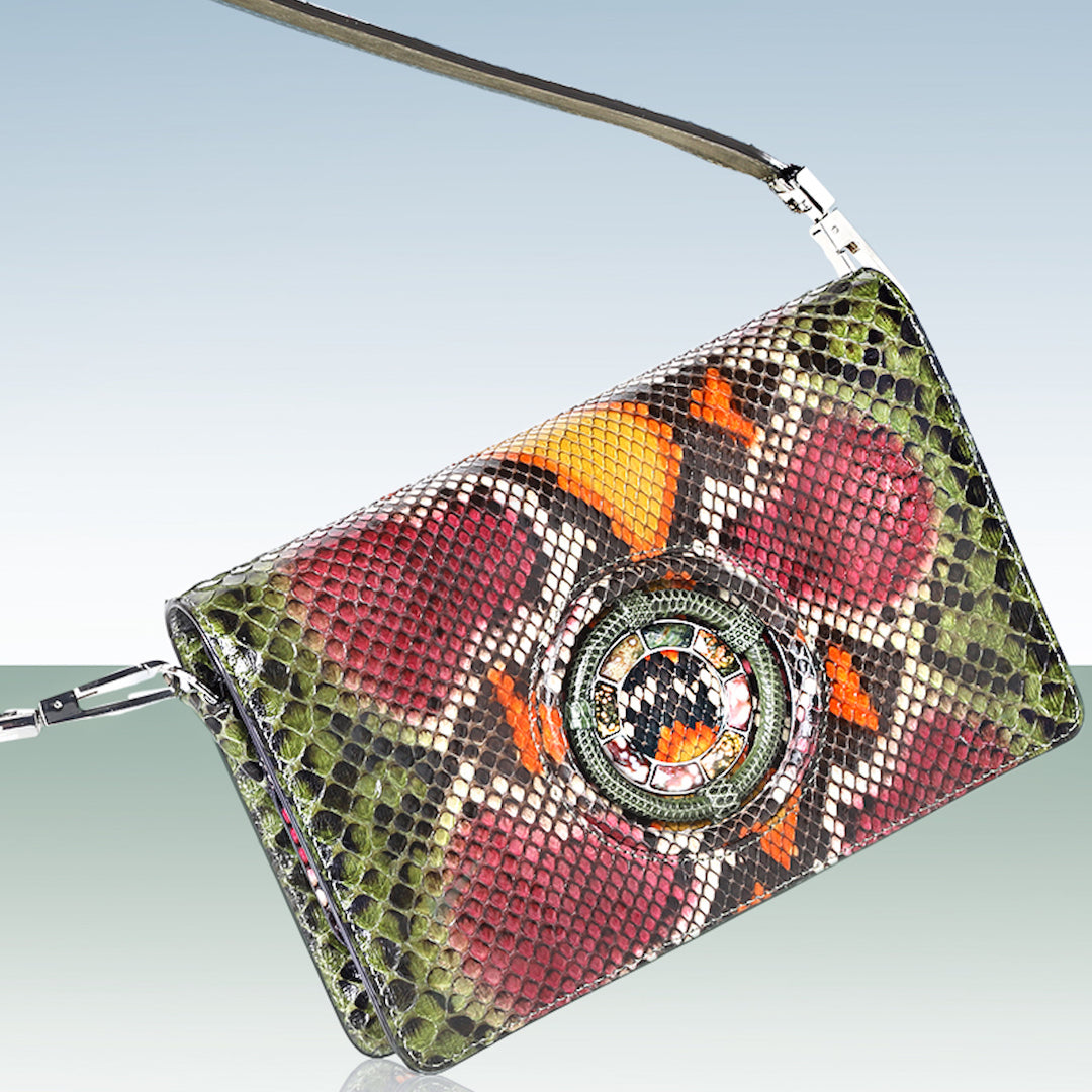 Anna Cross body bag in multi-color python