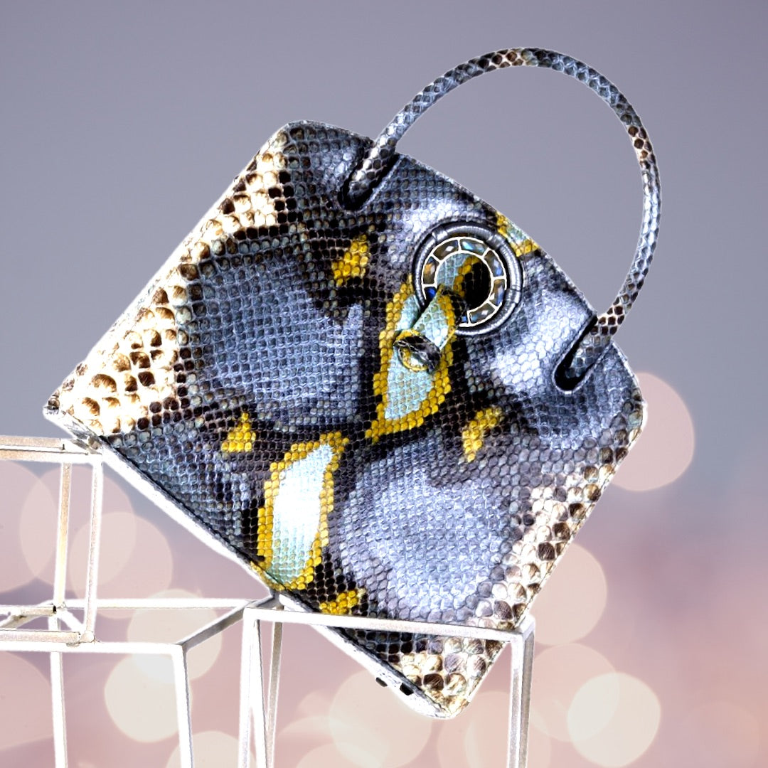 Annette Handbag in Denim Python - Darby Scott