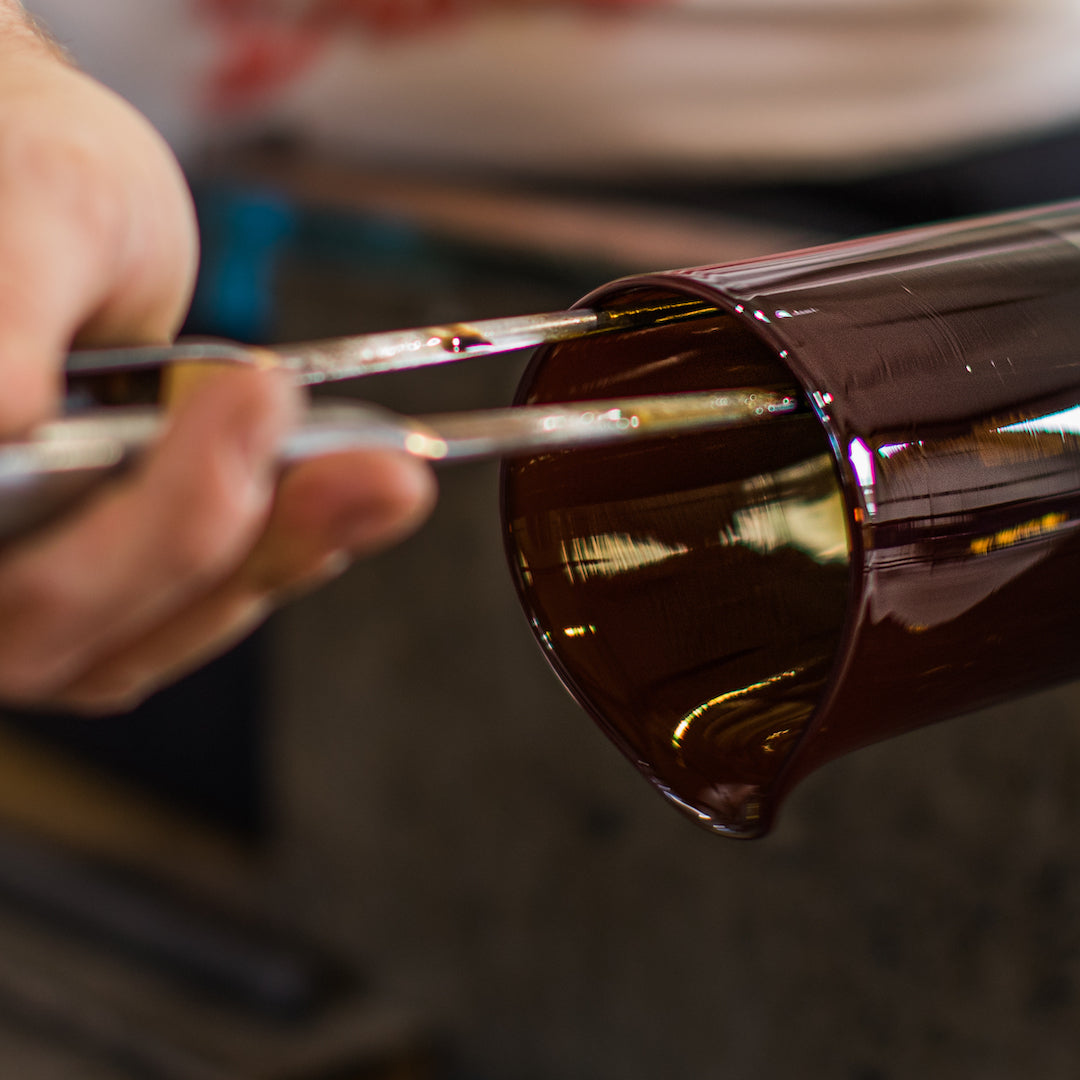 Glass shaping and measuring in process