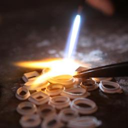 Soldering torch shown working on Darby Scott design