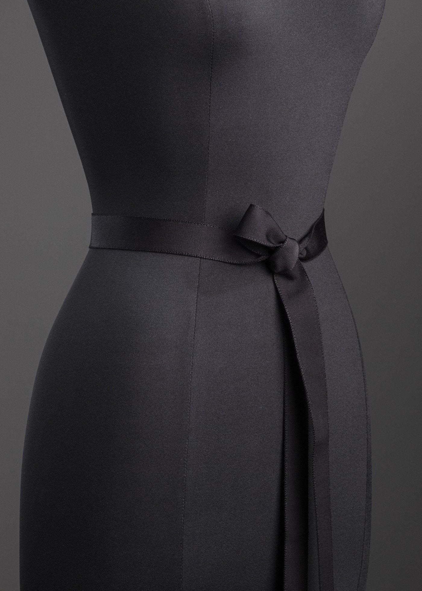 Black Silk Ribbon Belt, Narrow - Darby Scott
