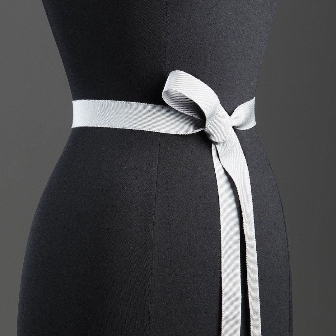 Ribbon Belt, Narrow - Grey | Darby Scott