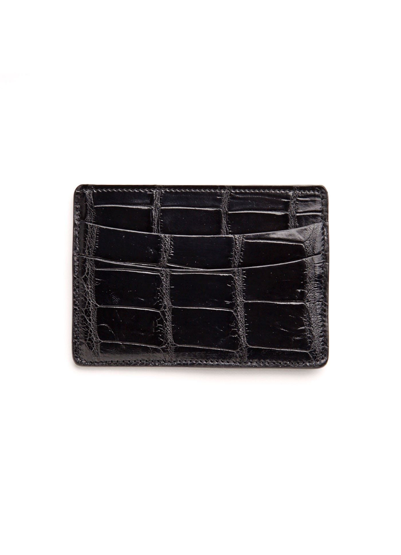 Black Crocodile Credit Card Case - Darby Scott