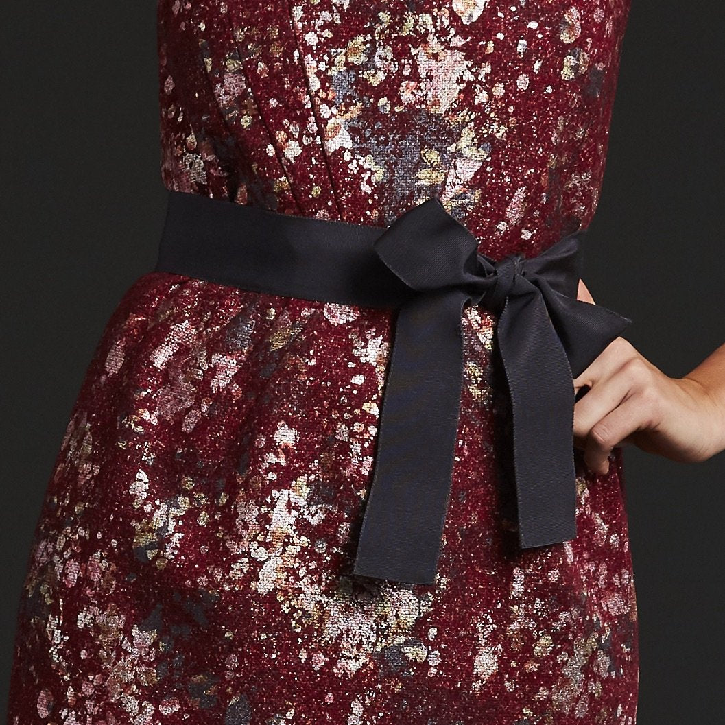 Grosgrain Ribbon Belt on Red Chemise