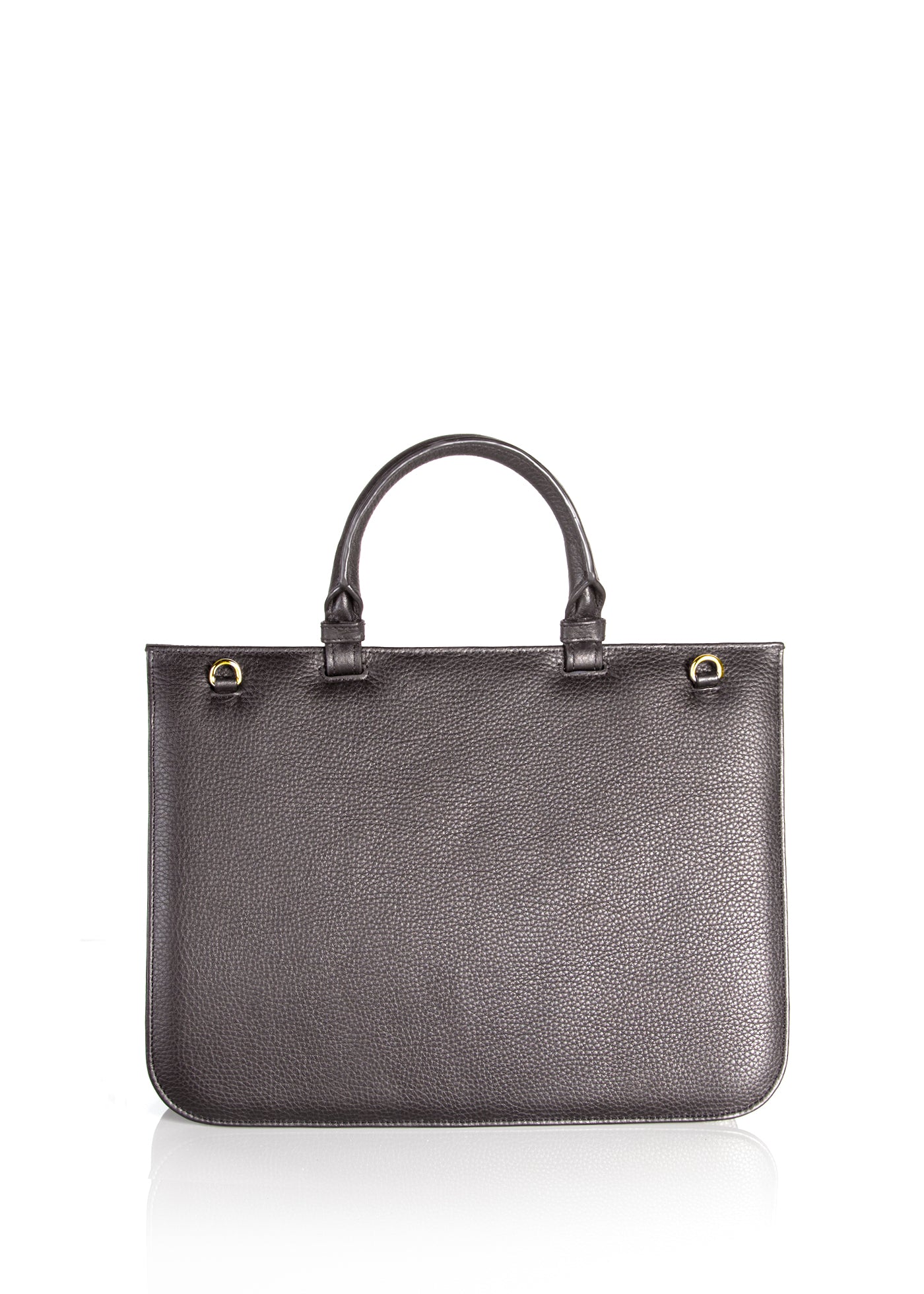 Back of brown leather saddle bag - Darby Scott