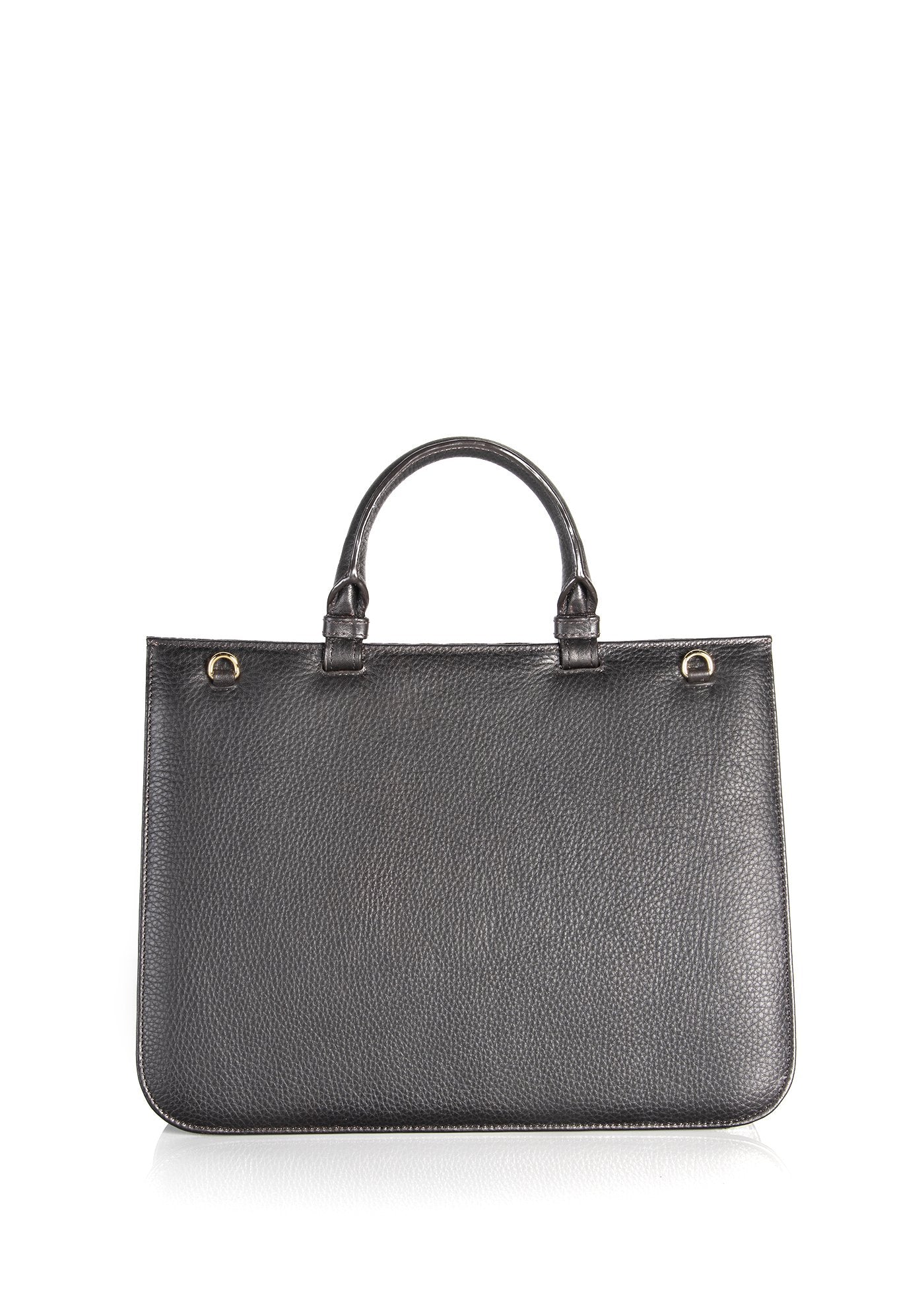 Back of Brown Leather Saddle Bag - Darby Scott