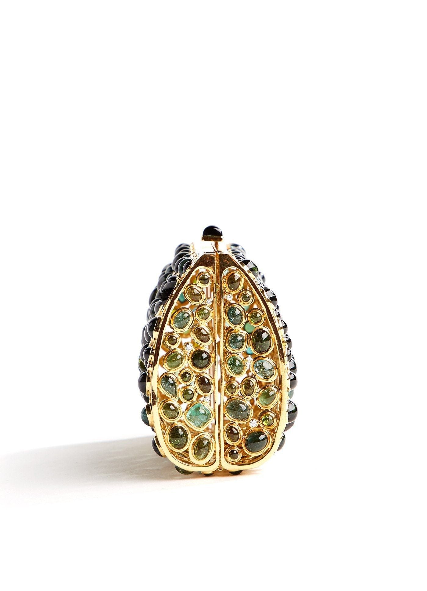 Side view Jeweled Minaudiere, Tourmaline & Diamond - Darby Scott