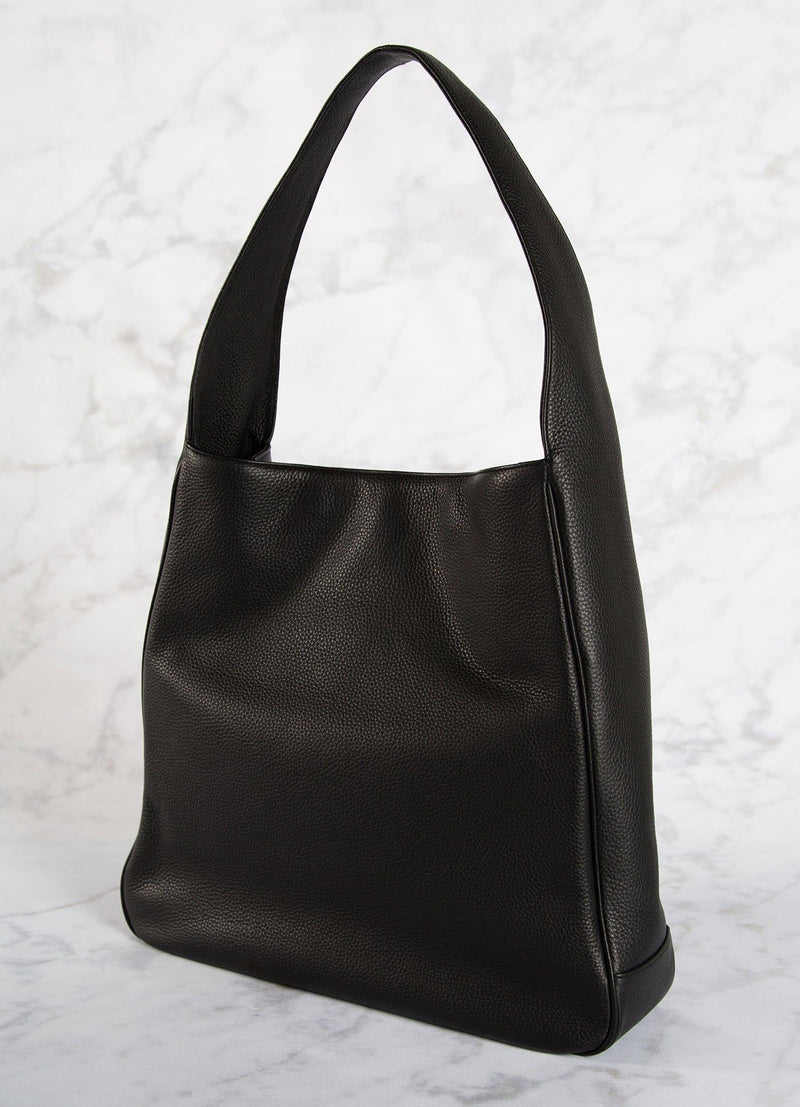 Back of Black Leather Paige Hobo - Darby Scott