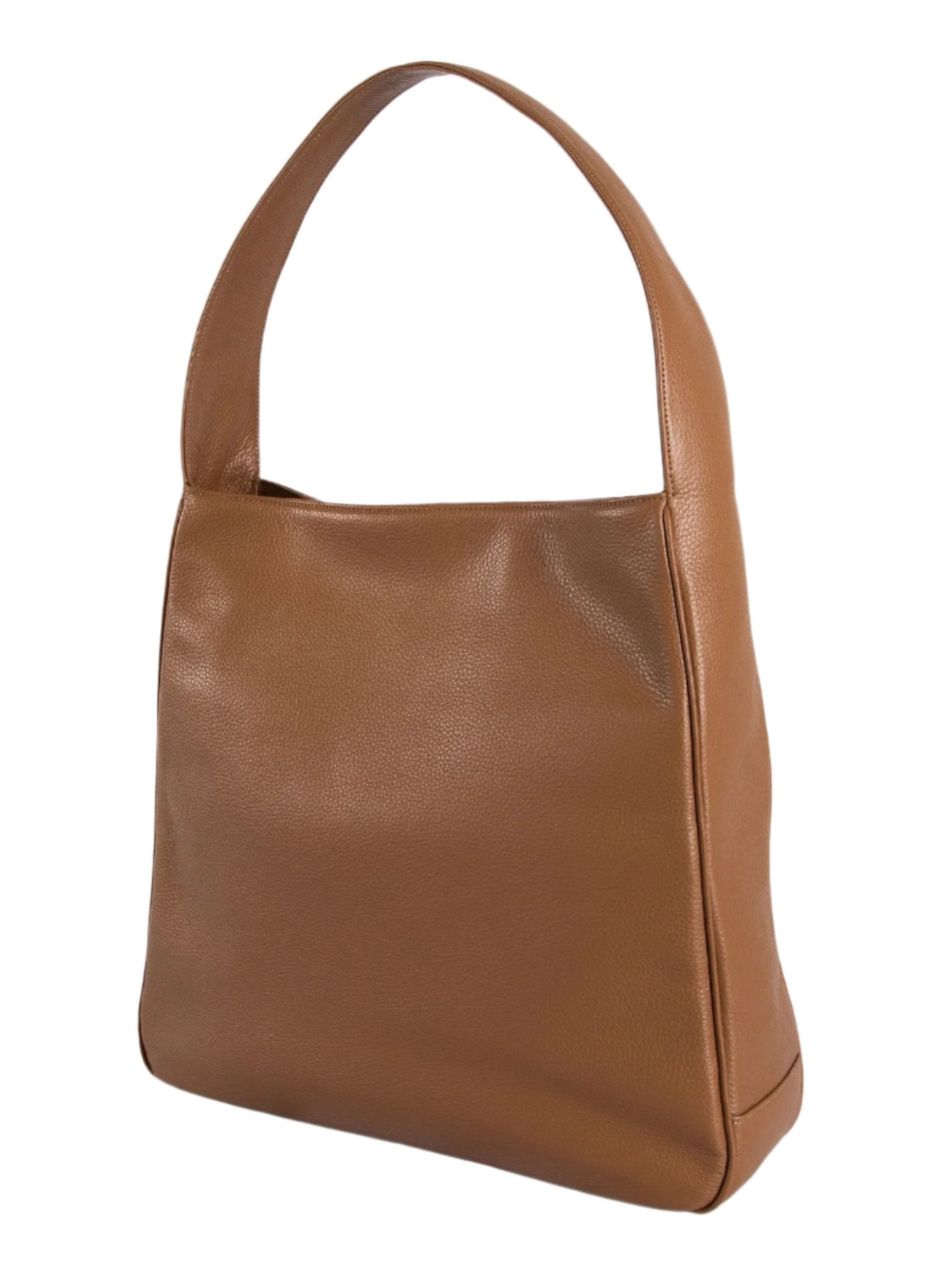 Back of Cognac Leather Paige Hobo - Darby Scott