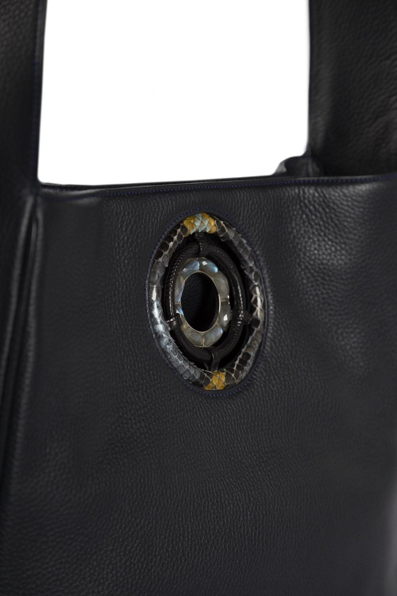 Labradorite Gemstone Grommet Paige Hobo Tote - Darby Scott