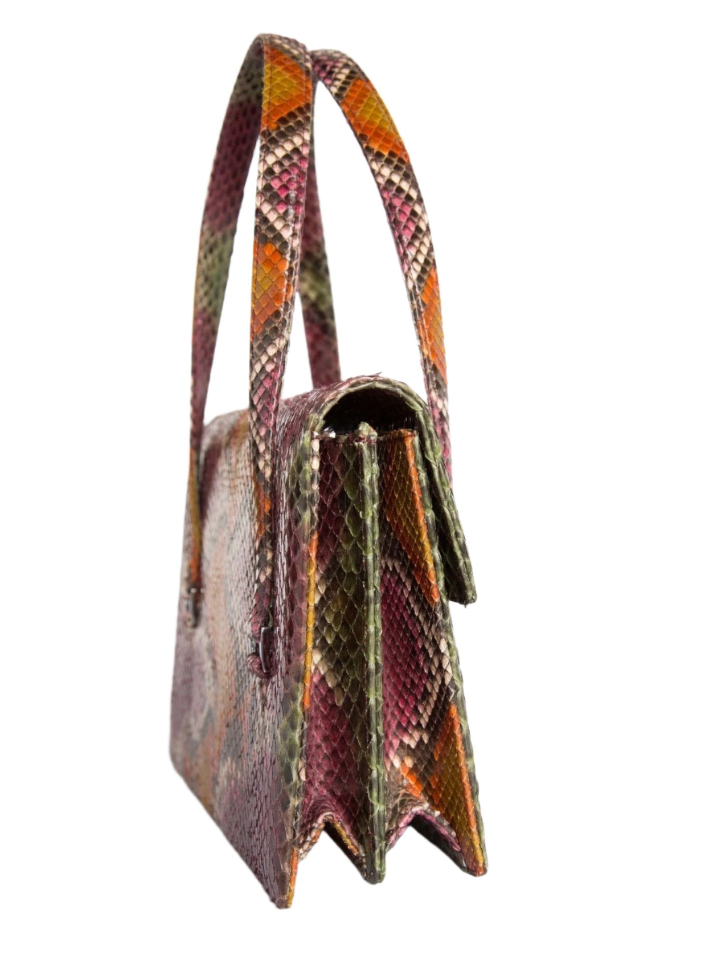 Side of an Emelia Monogram Tote in Multi-Color - Darby Scott