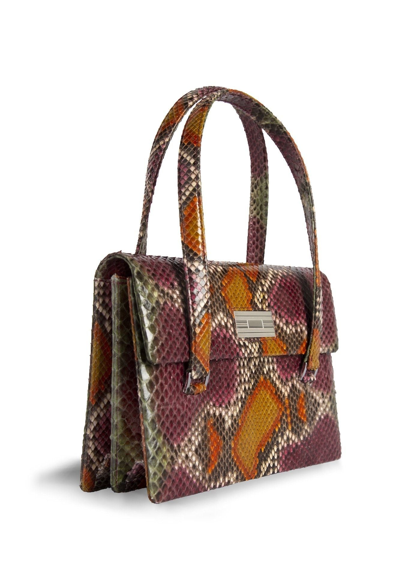 Cranberry multi-color Emelia Monogram Tote - Darby Scott