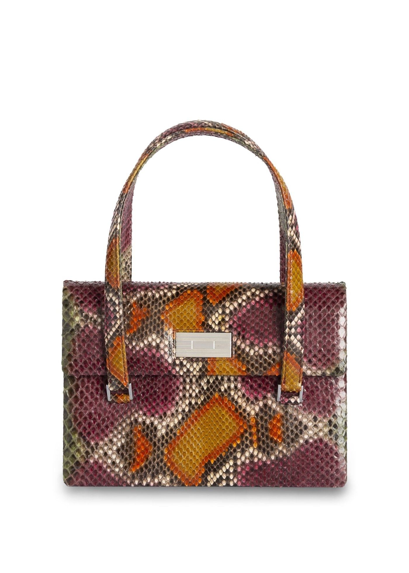 The Emelia Monogram Tote in Cranberry & Orange multi - Darby Scott