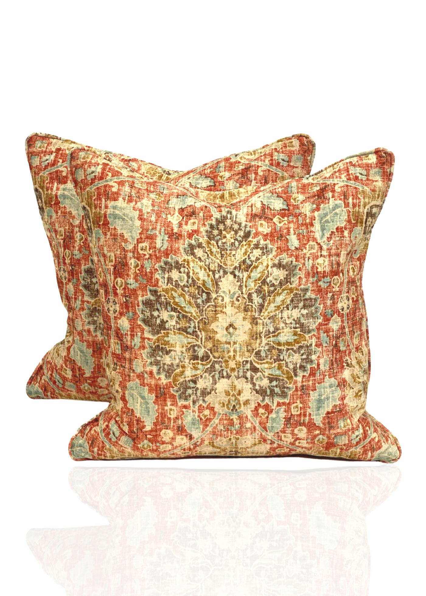 Terracotta multi color throw pillows
