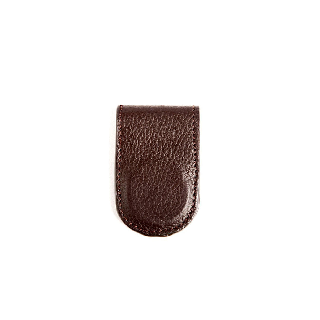 Brown Leather Money Clip - Darby Scott
