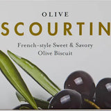Box cover of olive scourtin sweet & savory biscuits