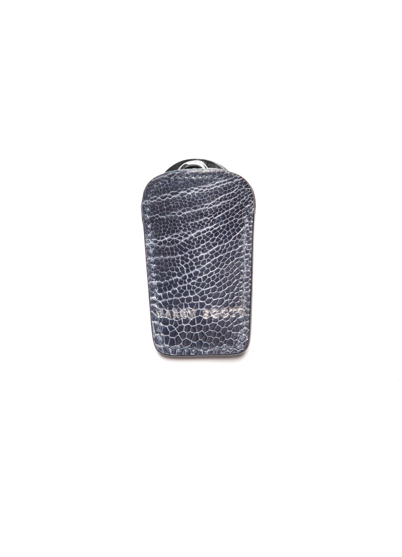 Denim Blue Ostrich Leg Pouch and Shoe Horn - Darby Scott