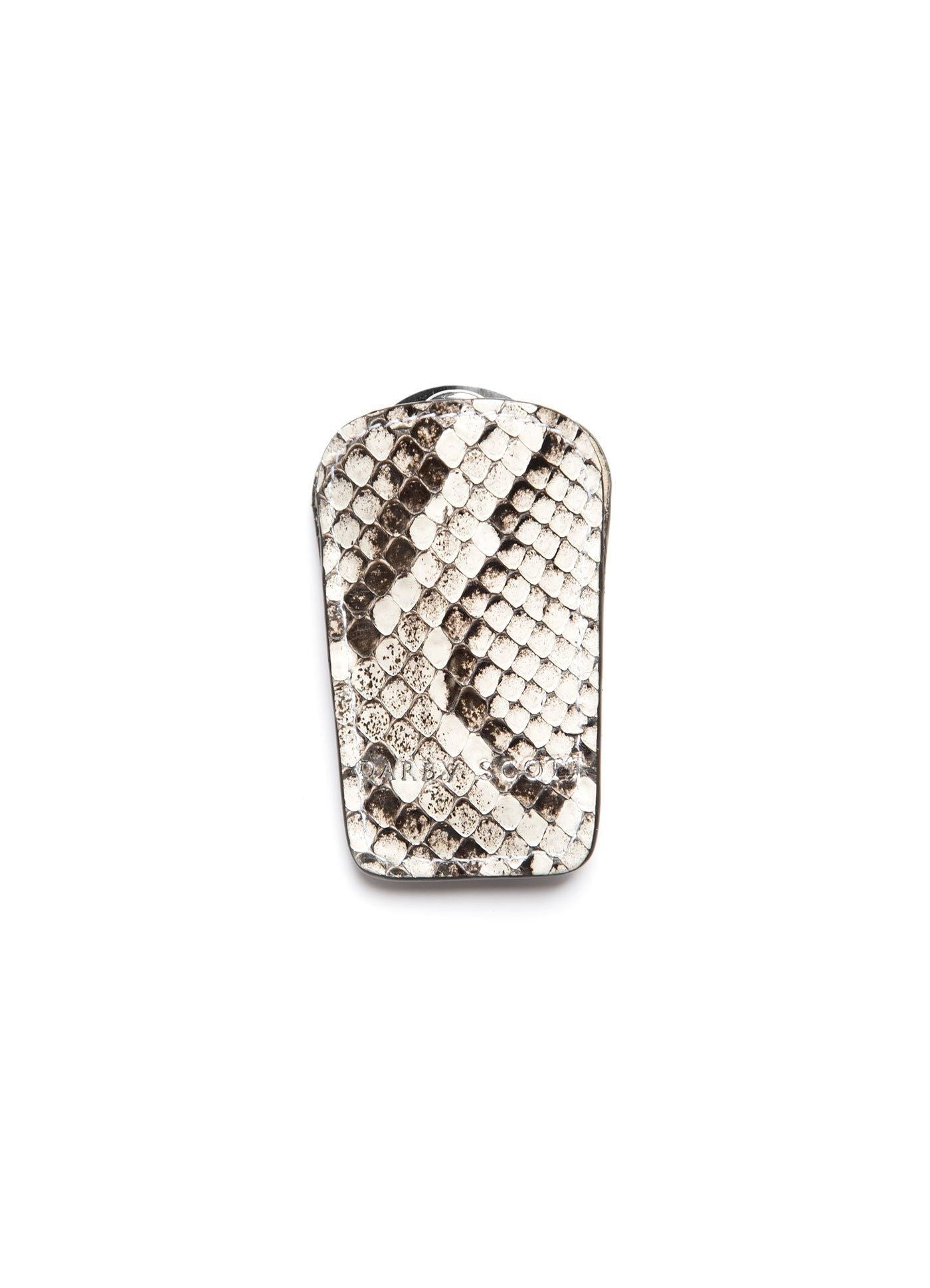 Back of Natural Python Pouch and Shoe Horn - Darby Scott