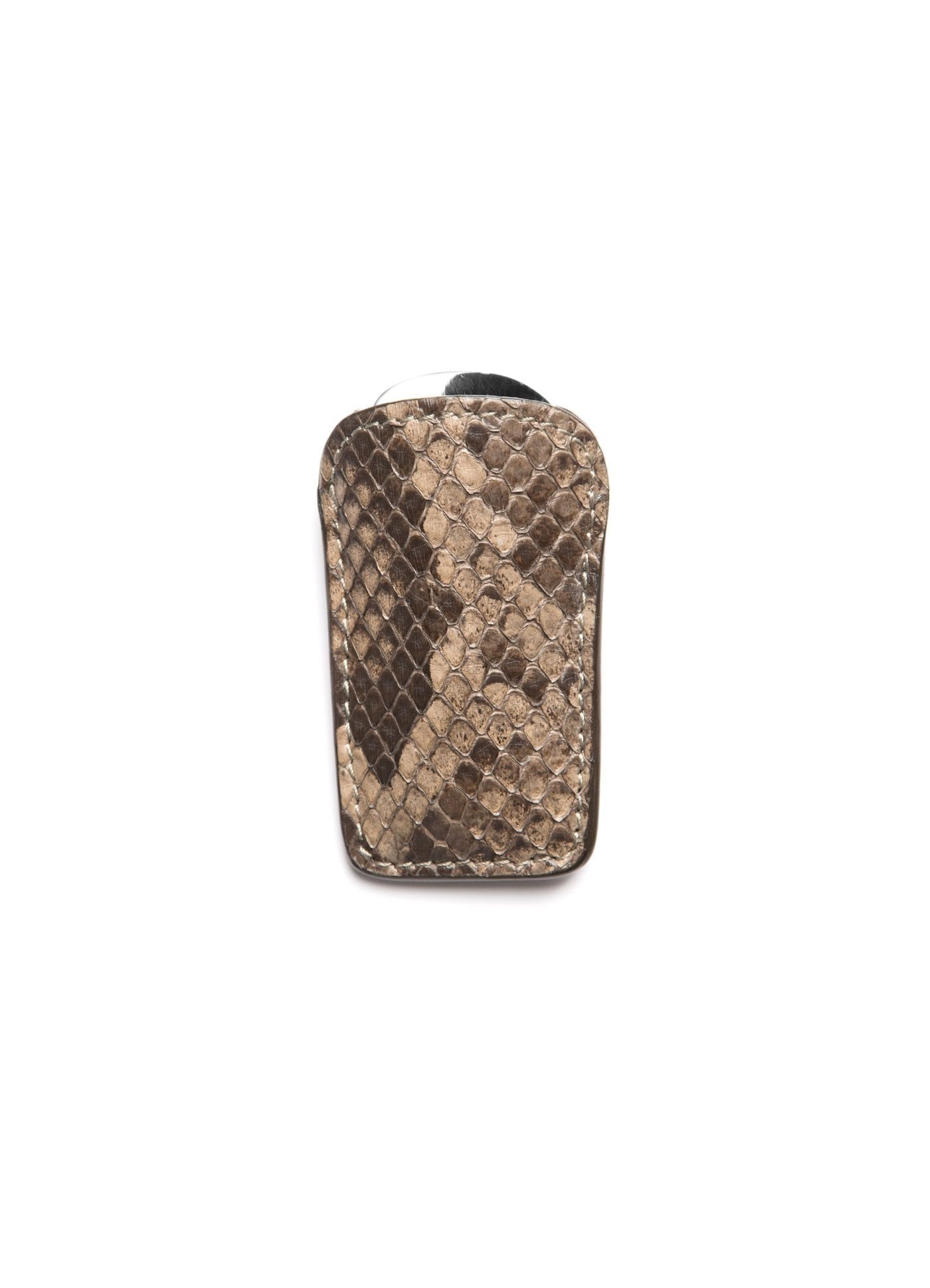 Tan Python Carrier and Stainless Steel Folding Shoe Horn - Darby Scott