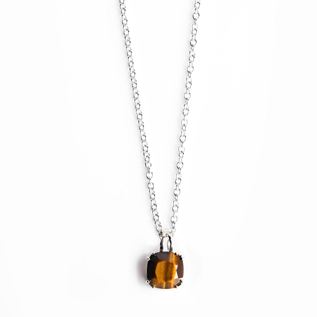 12mm Tiger Eye Sterling Pendant - Darby Scott