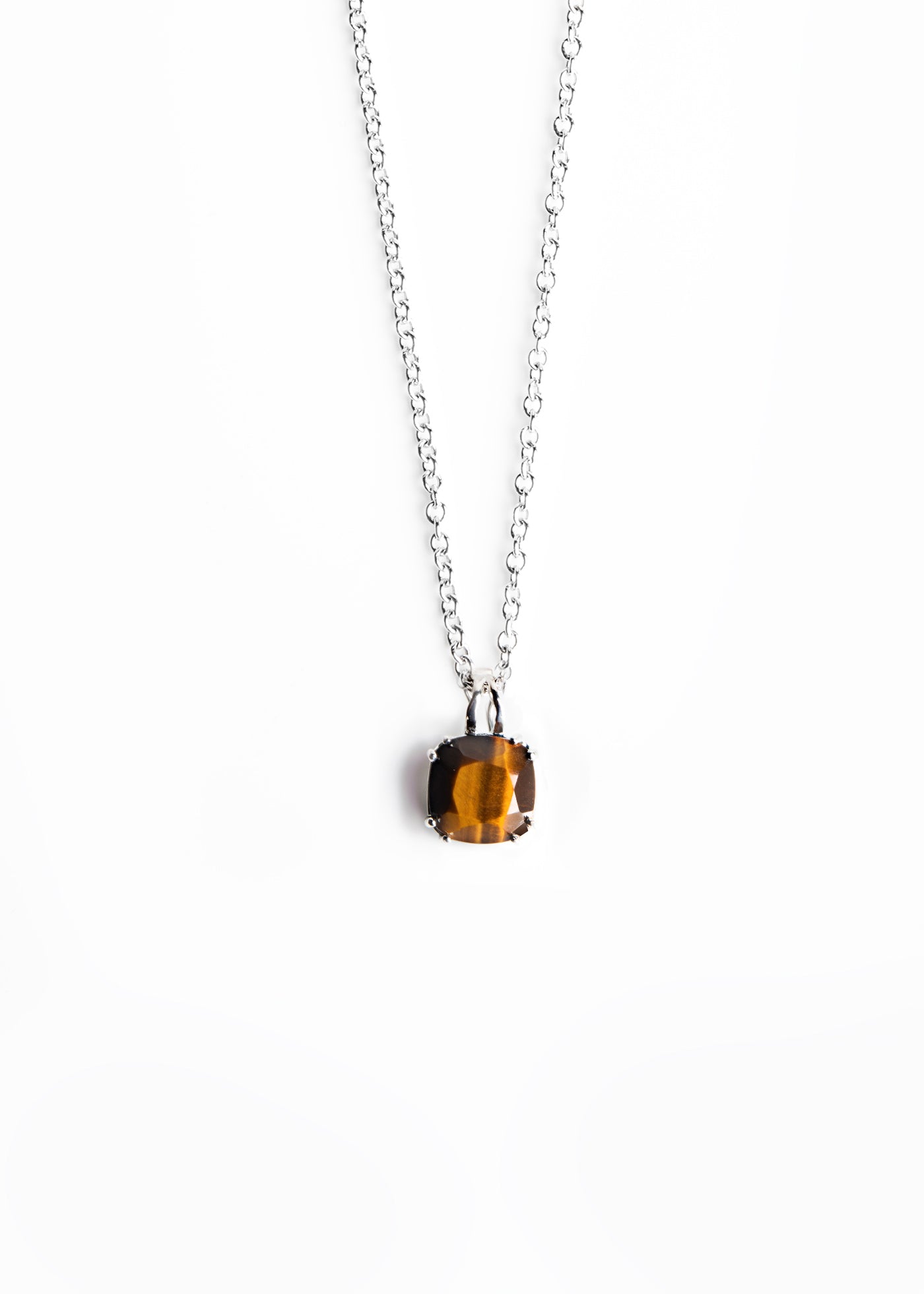 12mm Tiger Eye Sterling Pendant - Darby Scott