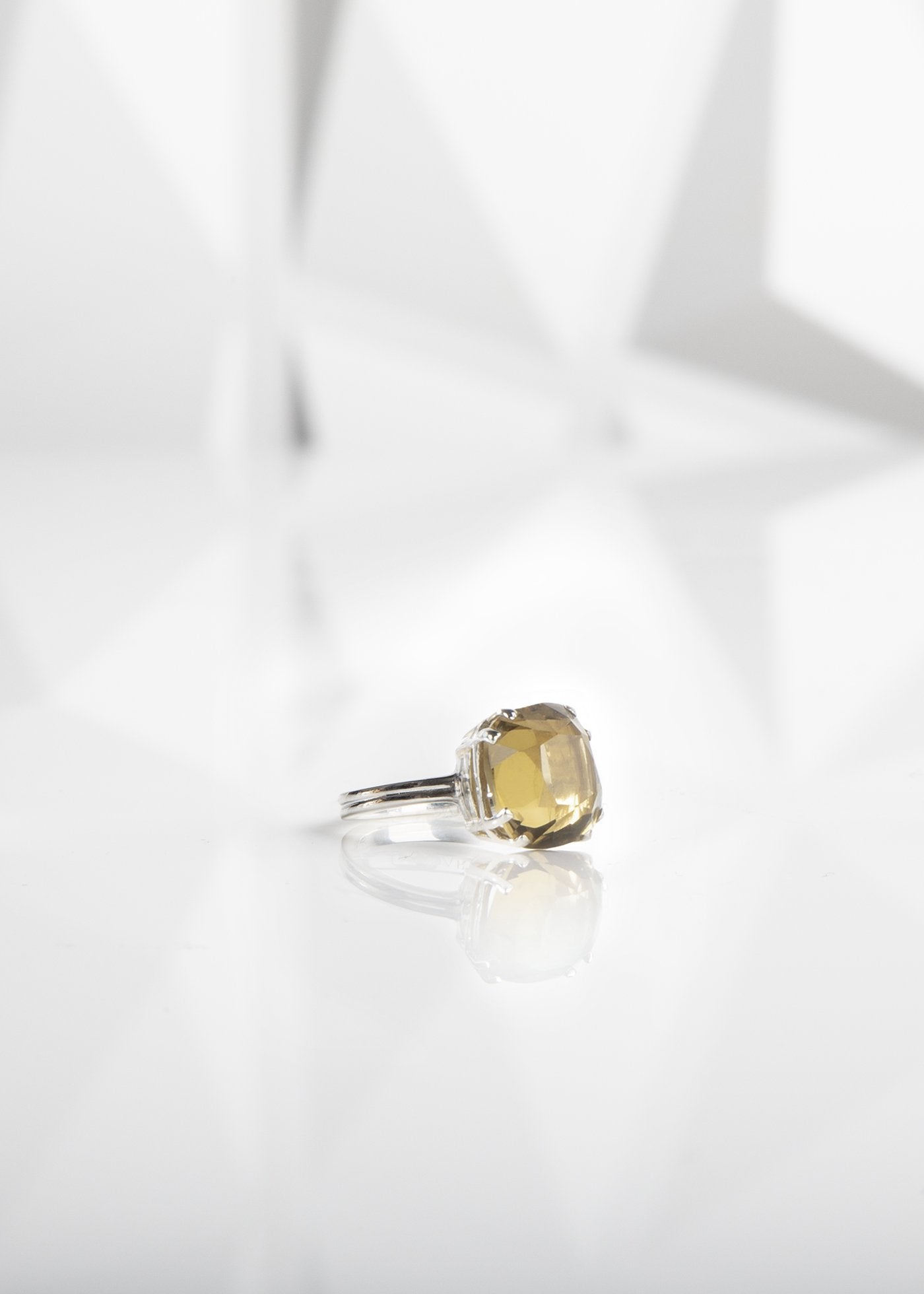 Whiskey Topaz Sterling Silver Cushion Cut Ring - Darby Scott
