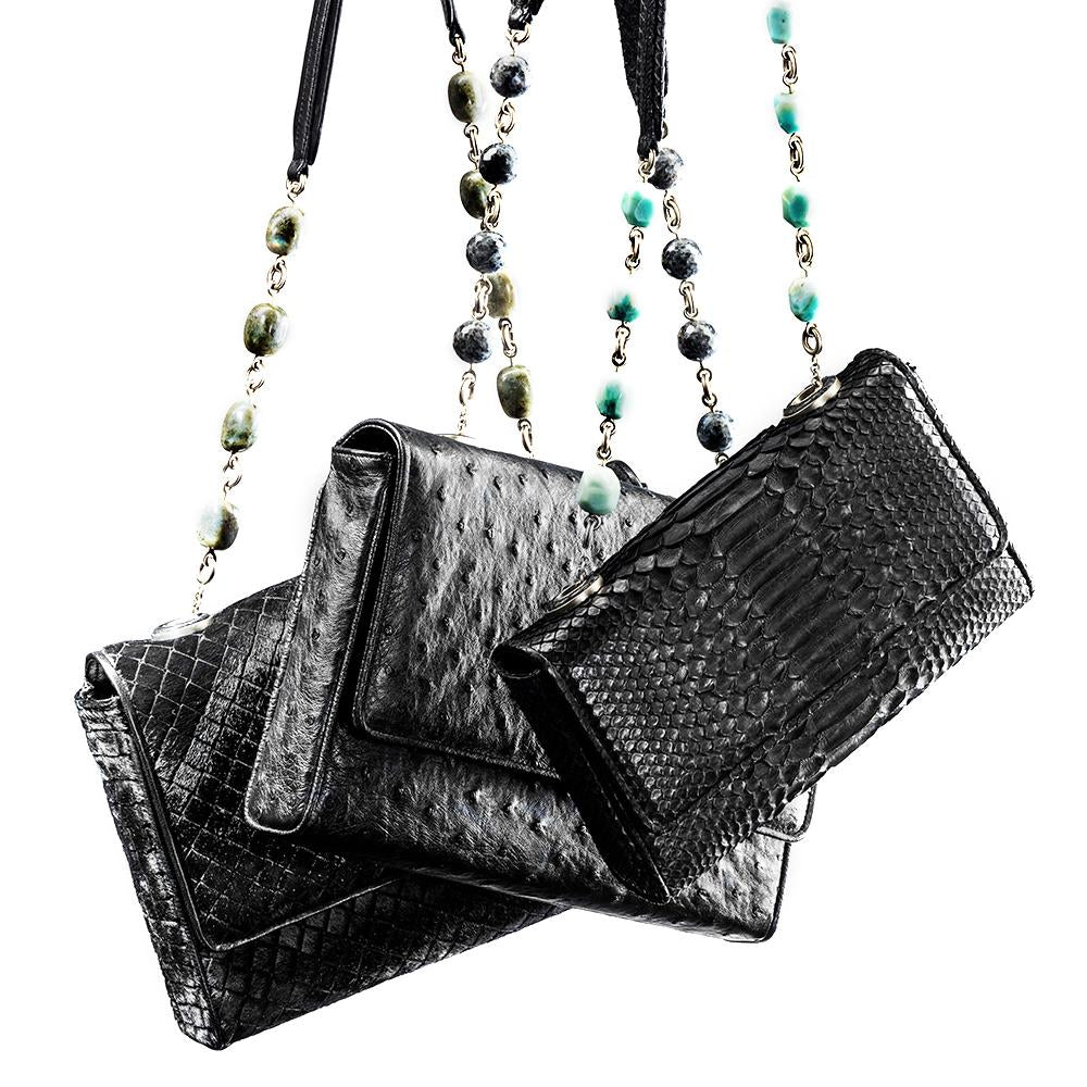 Black Chain & Jewel Handbags by Darby Scott