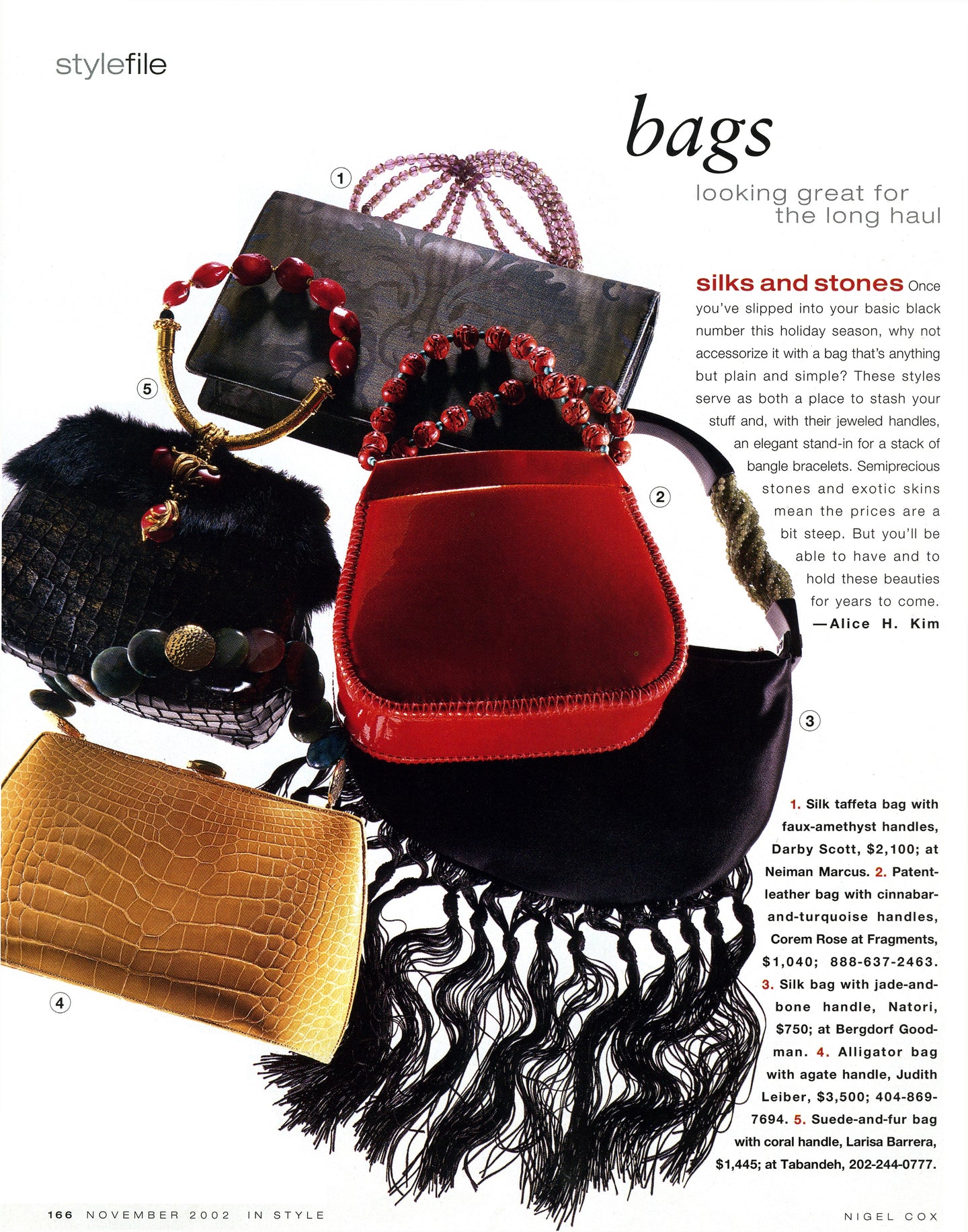StyleFile - Bags including Darby Scott Silk Taffeta Bag with necklace handle