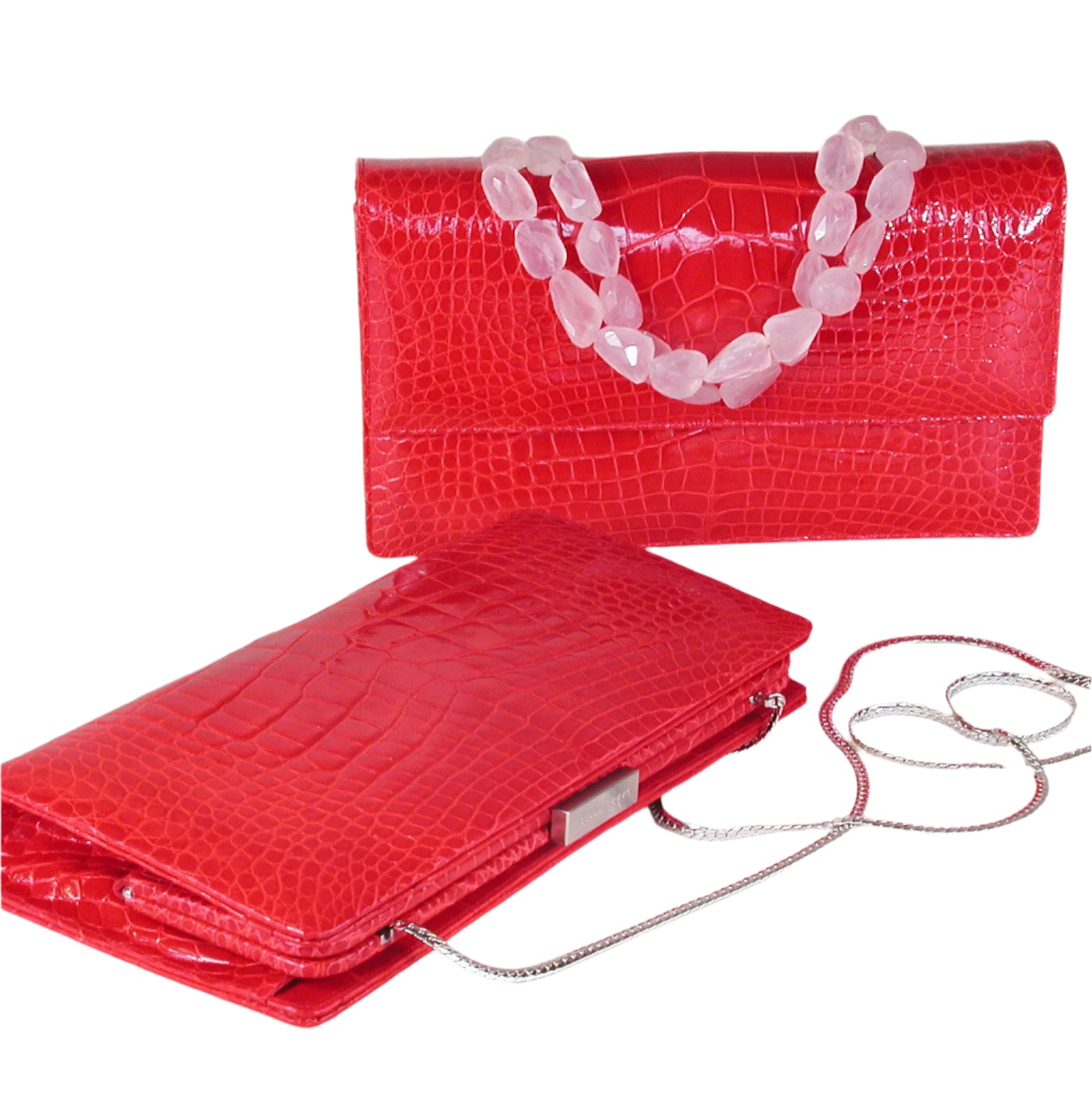 Holiday Gift Ideas including Red Lizard Necklace Handle Handbag by Darby 