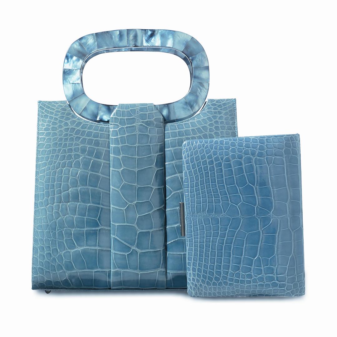 Blue Alligator Handbags by Darby Scott