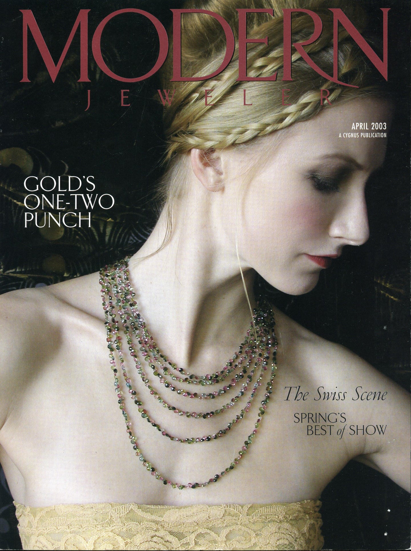 Cover of April 2003 Modern Jeweler Magazine