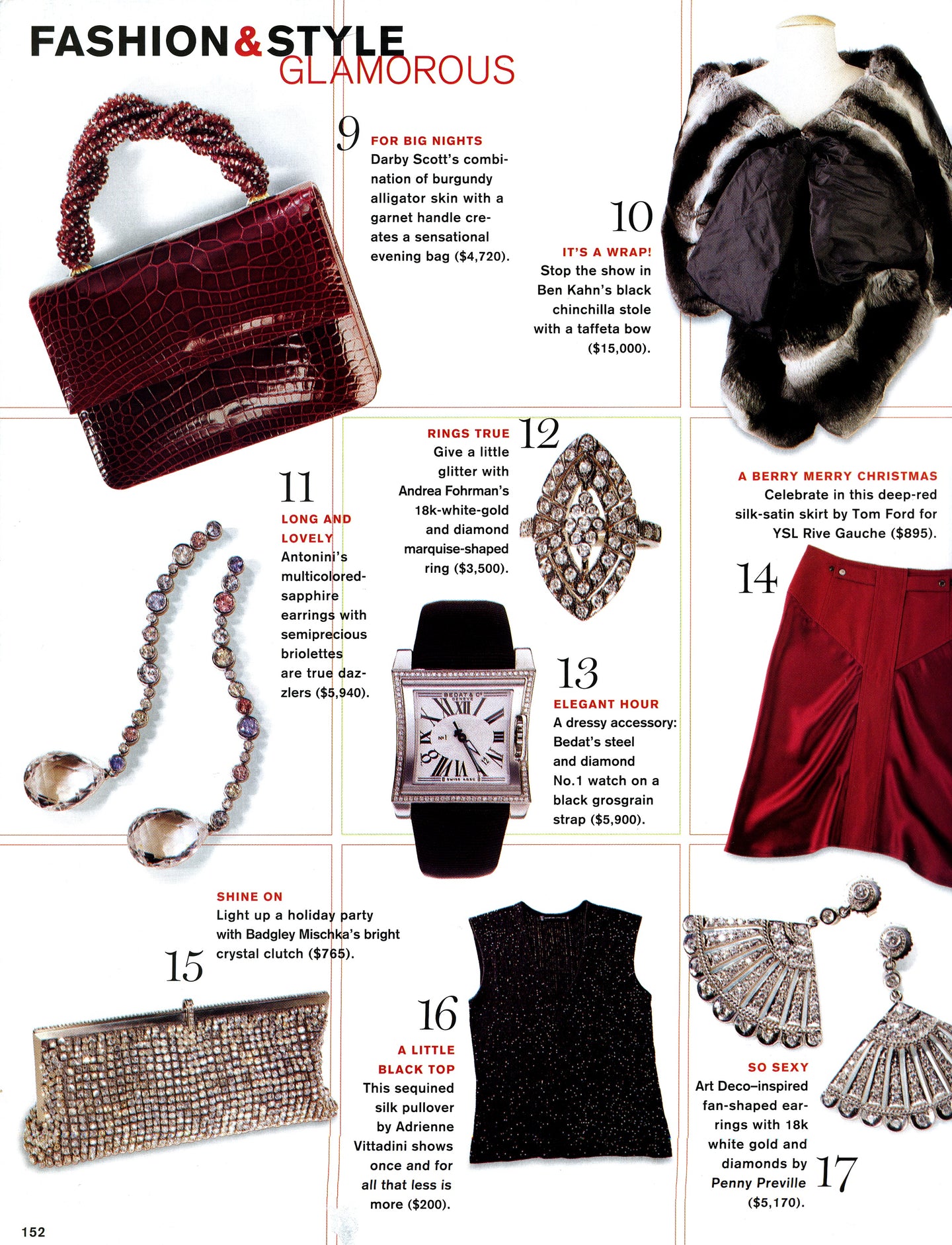 Fashion & Style Selections for the holidays include Darby Scott Burgundy Alligator Handbag with Garnet handle