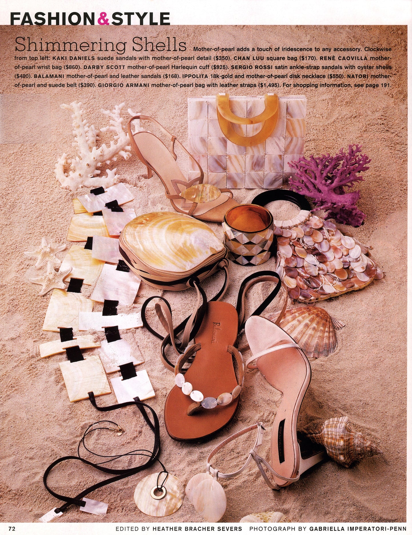Mother-of-Pearl accessories including Darby Scott's Harlequin cuff bracelet