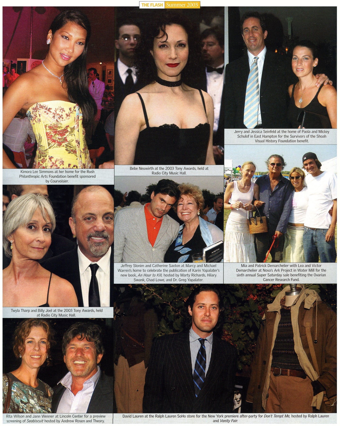 Gotham Yearbook look back at 2003 best parties, celebrity sitings etc.