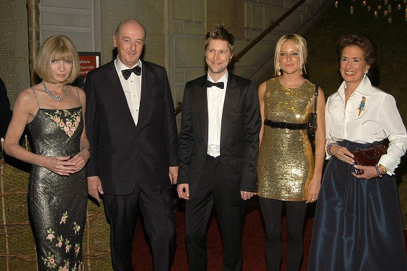 From left to right: Anna Wintour, the Duke of Devonshire, Christopher Bailey, Sienna Miller, and Rose Marie Bravo