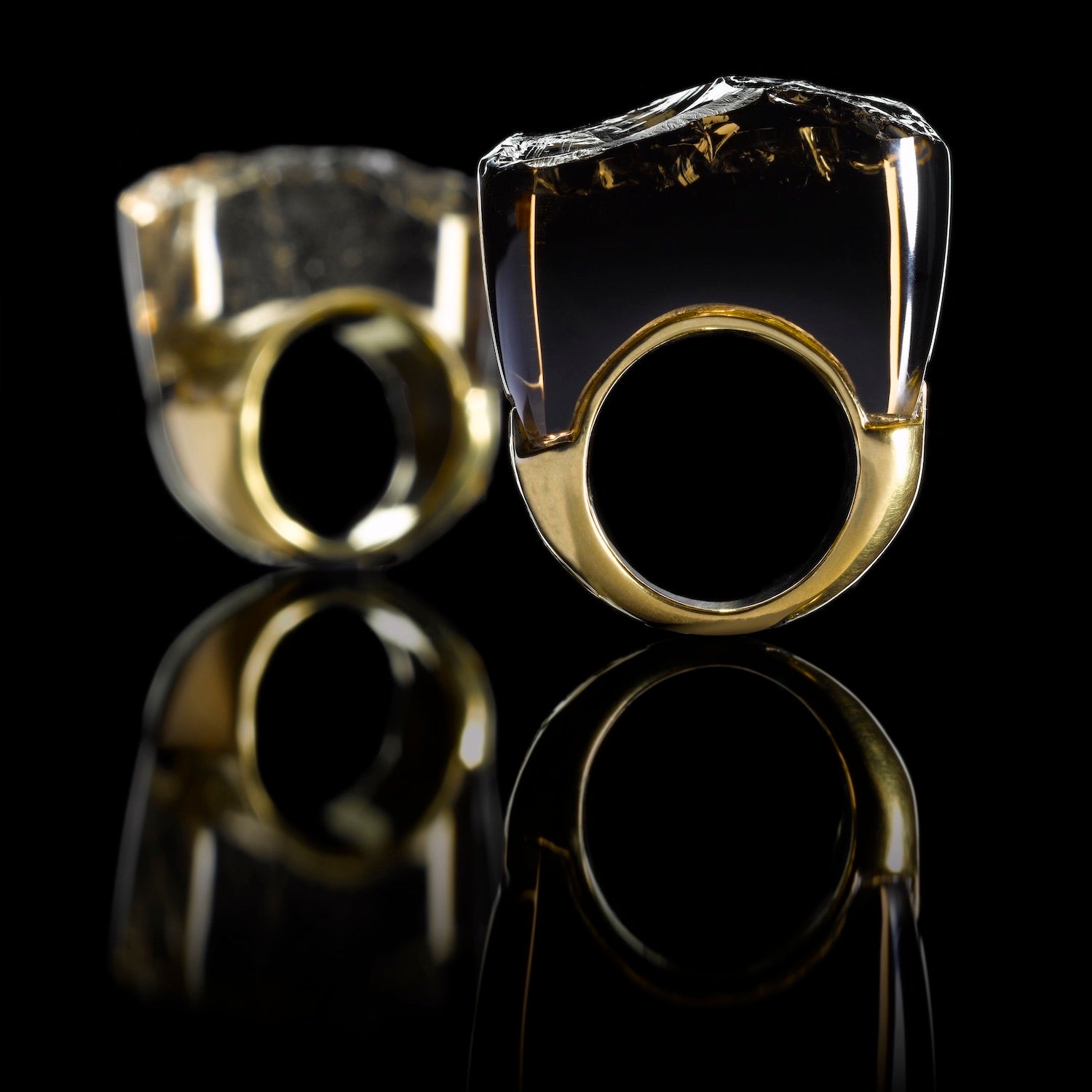 Rough Cut Smokey Topaz Ring - Darby Scott