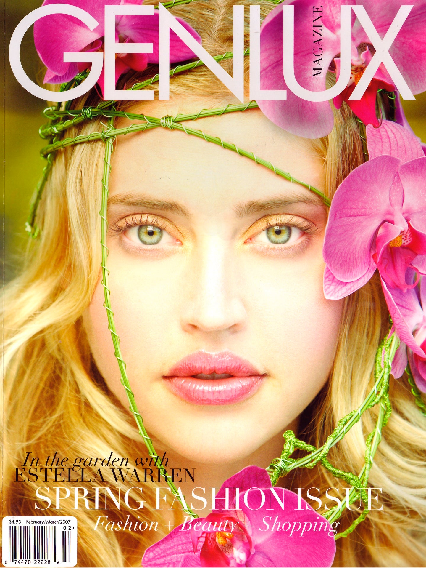 GenLux Magazine February 2007 Cover with Estella Warren - Spring Fashion Issue